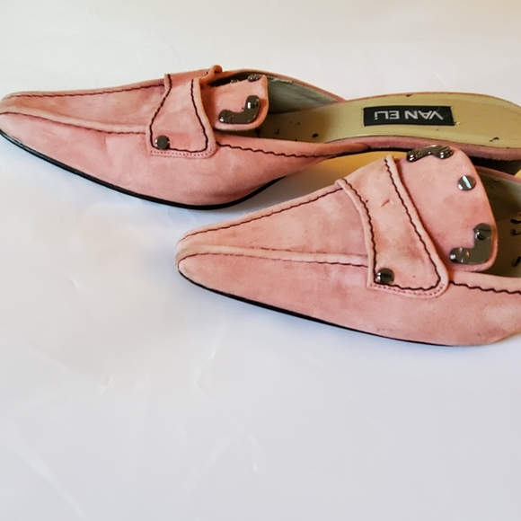 SOLD - SOLD - SOLD  Van Eli Pink Suede Slides - Picture 8 of 14